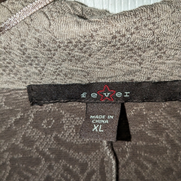 Blazer Suit Jacket Damask Taupe Brown wide lapel NWT XL $78 Retail - Picture 7 of 10